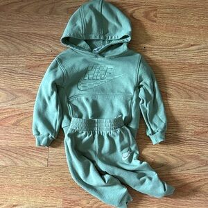 Nike Kids Sage Green Hoodie & Joggers Set